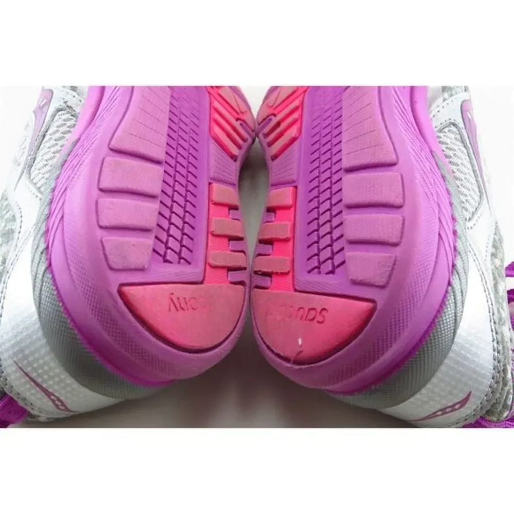 Saucony Silver Synthetic Athletic Girls Shoes‎ Size 5